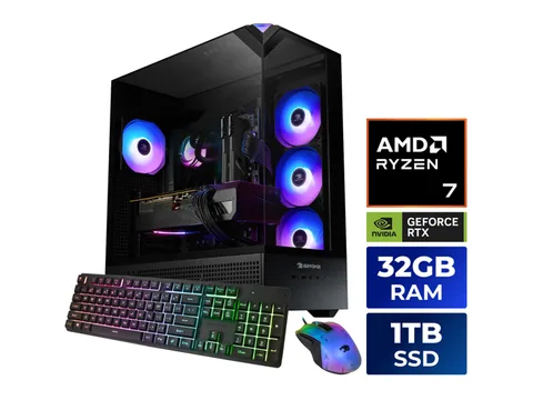 iBUYPOWER Gaming Desktop PC AMD Ryzen 7 7800X3D 32GB DDR5 1TB SSD GeForce RTX 5060 Ti 16GB Windows 11 Home