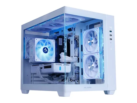 MLOONG Gaming PC Desktop, AMD Ryzen 7 7700, AMD Radeon RX 9060 XT 16GB, 16GB DDR5 RAM, 1TB NVME SSD, 650W PSU, Windows 11 Home 64-bit, WIFI
