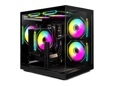 Suevery Gaming PC Desktop, AMD Ryzen 5 5500 | RTX 3050 8GB | 16GB DDR4 | 512GB NVMe 3.0 SSD | WiFi 6 | RGB Fans | Black