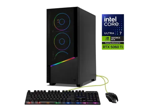 YEYIAN Gaming Desktop PC Elara Intel Core Ultra 7 265F 32GB DDR5 1TB PCIe SSD GeForce RTX 5060 Ti Windows 11 Home - YPI-EL265FC-56TP1N