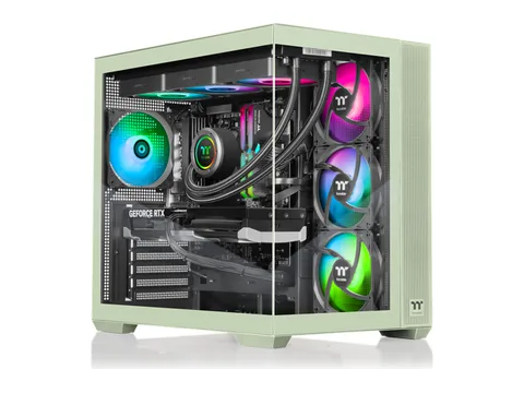 Thermaltake LCGS View 9870M-380 Gaming Desktop (AMD Ryzen 7 9800X3D, ToughRam 32GB DDR5 6000MT/s RGB Memory, NVIDIA GeForce RTX 5070, 2TB NVMe M.2,...
