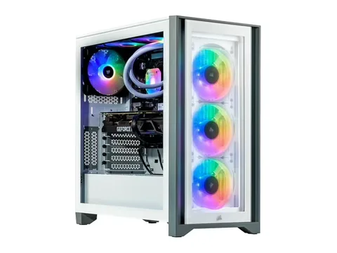 Velztorm Argentux Custom Built Gaming Desktop PC White (Intel i7-10700F 8-Core, 32GB RAM, 1TB SATA SSD, NVIDIA GeForce GTX 1050Ti, Wifi, Bluetooth, 1xUSB 3.2, 1xUSB 3.0, 1xHDMI, Win 10 Pro)