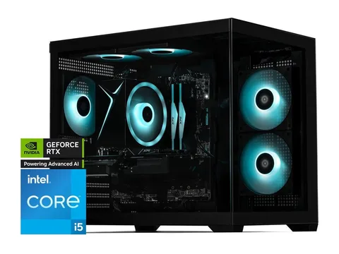 STORMCRAFT Gaming PC SIRIUS Intel Core i5-14400F NVIDIA GeForce RTX 5060 – AI Powered 32GB DDR5 6000MHz RGB 2TB NVMe SSD 650W PSU Windows 11 Home - SI1440FCC-560N1